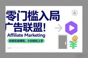零门槛入局广告联盟！Affiliate Marketing初级实战课程，小白轻松上手-赚金金-技能学习分享