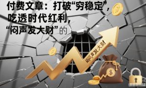 付费文章：打破“穷稳定”，吃透时代红利，“闷声发大财”的终极真谛-赚金金-技能学习分享
