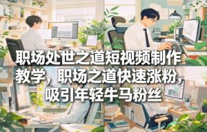 职场处世之道短视频制作教学，职场之道快速涨粉，吸引年轻牛马粉丝-赚金金-技能学习分享