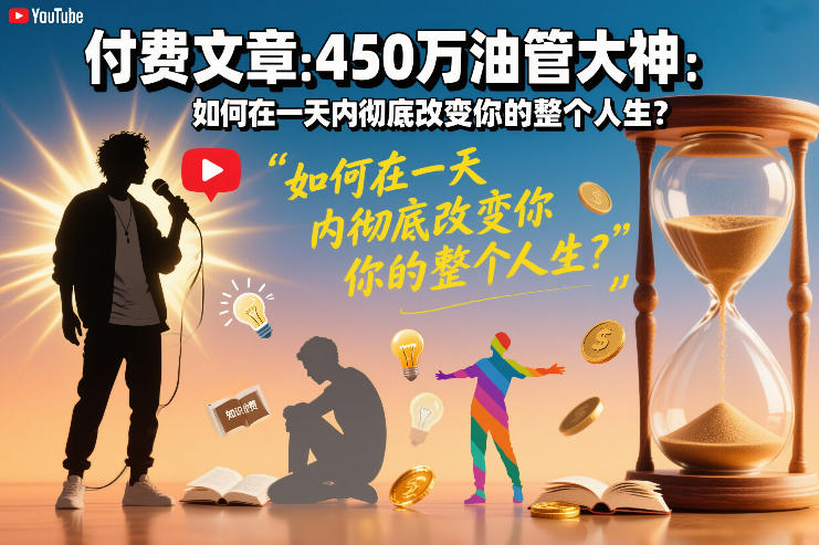 付费文章：450万油管大神：如何在一天内彻底改变你的整个人生？-赚金金-技能学习分享