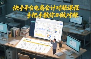 快手平台电商会计对账课程，手把手教你做对账-赚金金-技能学习分享
