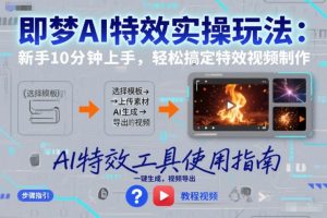 即梦AI特效实操玩法:新手10分钟上手,轻松搞定特效视频制作-赚金金-技能学习分享