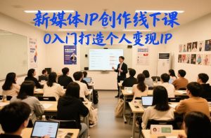 新媒体IP创作线下课，0入门打造个人变现IP-赚金金-技能学习分享
