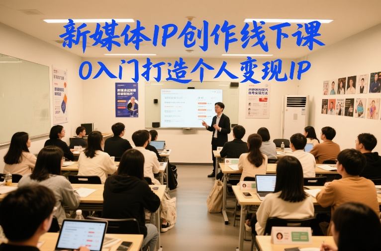 新媒体IP创作线下课，0入门打造个人变现IP-赚金金-技能学习分享