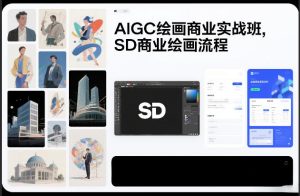 AIGC绘画商业实战班,SD商业绘画流程-赚金金-技能学习分享