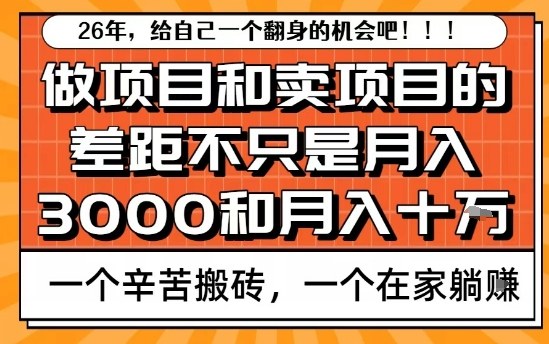 为什么卖项目能轻松月入10个W，而做项目却真正賺不到什么钱？原因竟然是这个！【揭秘】-赚金金-技能学习分享