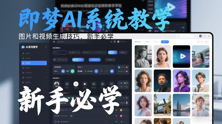 即梦AI系统教学,图片和视频生成技巧,新手必学