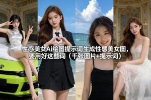 性感美女Ai绘图提示词生成性感美女图，要用好这些词（千张图片+提示词）-赚金金-技能学习分享