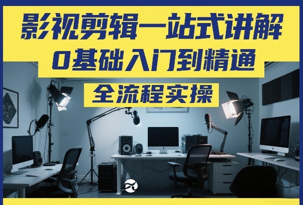 影视剪辑一站式讲解，0基础入门到精通，全流程实操-赚金金-技能学习分享