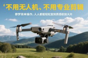 不用无人机、不用专业剪辑，即梦简单操作，人人都能轻松复刻质感航拍大片-赚金金-技能学习分享