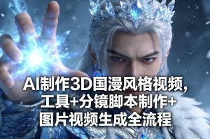AI制作3D国漫风格视频，工具+分镜脚本制作+图片视频生成全流程-赚金金-技能学习分享
