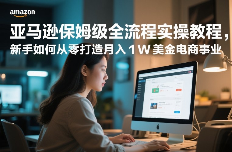 亚马逊保姆级全流程实操教程，新手如何从零打造月入1W美金电商事业-赚金金-技能学习分享