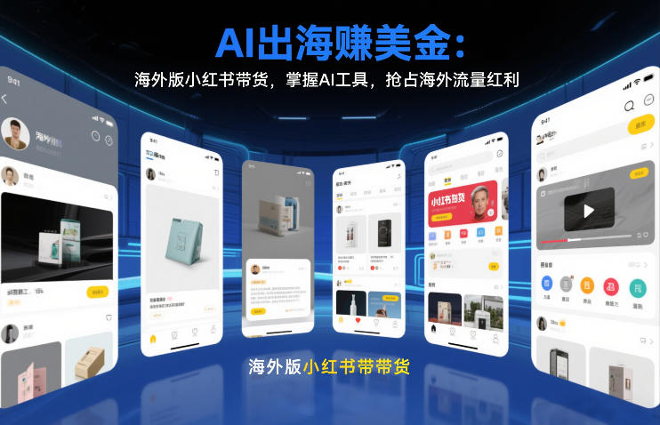 AI出海賺美金：海外版小红书带货，掌握AI工具，抢占海外流量红利（更新2026）-赚金金-技能学习分享