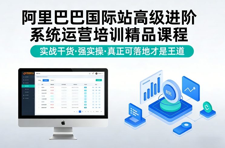 阿里巴巴国际站高级进阶系统运营培训精品课程，实战干货，强实操，真正可落地才是王道-赚金金-技能学习分享