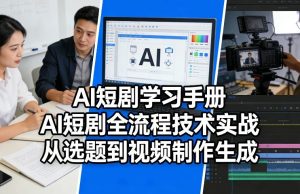 AI短剧学习手册,AI短剧全流程技术实战,从选题到视频制作生成-赚金金-技能学习分享