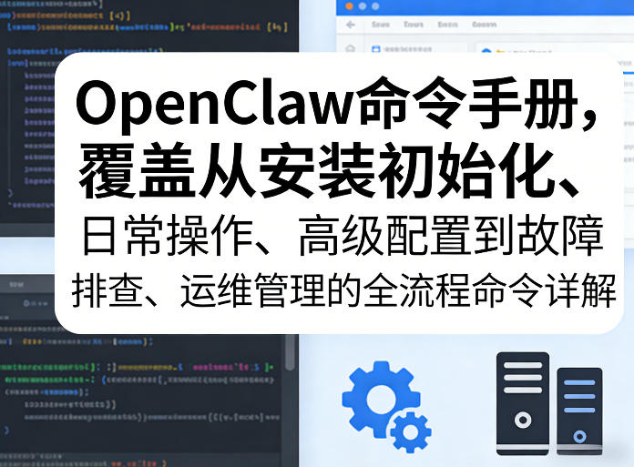 OpenClaw命令手册，覆盖从安装初始化、日常操作、高级配置到故障排查、运维管理的全流程命令详解-赚金金-技能学习分享