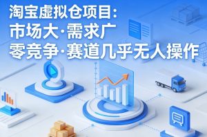 淘宝虚拟仓项目,市场大,需求广,零竞争,赛道几乎没人操作-赚金金-技能学习分享