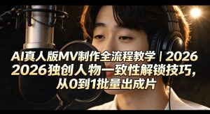 AI真人版MV制作全教程：解锁人物一致性批量出片-赚金金 - 零基础副业|AI变现|短视频运营实战干货