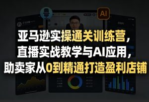 亚马逊实操通关训练营，直播实战教学与AI应用，助卖家从0到精通打造盈利店铺（更新4月29日）-赚金金-技能学习分享