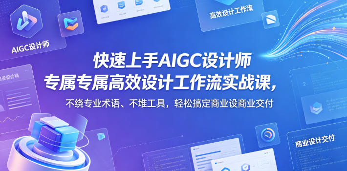 快速上手AIGC设计师高效设计工作流实战课，搞定商业设计-赚金金 - 零基础副业|AI变现|短视频运营实战干货