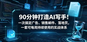 90分钟AI写手实战体系:搞定广告邮件落地页-赚金金 - 零基础副业|AI变现|短视频运营实战干货