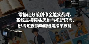 零基础分镜实战课：掌握镜头思维与接单技能-赚金金 - 零基础副业|AI变现|短视频运营实战干货