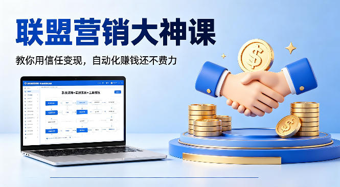 联盟营销大神课，教你用信任变现，自动化賺钱还不费力【原创双语字幕】-赚金金-技能学习分享