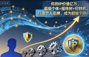 你的IP价值亿万,超级个体=摇钱树+印钞机,打造个人品牌,成为超级个体-赚金金-技能学习分享