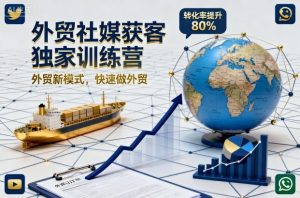 外贸社媒获客独家训练营，外贸新模式，快速做外贸-赚金金-技能学习分享