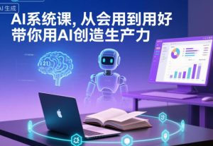 AI系统课，从会用到用好，带你用AI创造生产力-赚金金-技能学习分享