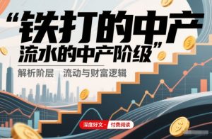 付费文章:铁打的中产,流水的中产阶级-赚金金-技能学习分享