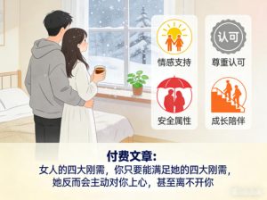 付费文章：女人的四大刚需，你只要能满足她的四大刚需，她反而会主动对你上心，甚至离不开你-赚金金-技能学习分享