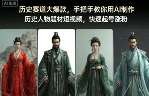 历史赛道大爆款，手把手教你用AI制作历史人物题材短视频，快速起号涨粉-赚金金-技能学习分享