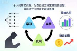 个人闭环实战营，为自己建立稳定变现的基础，全面建立你的商业逻辑思维-赚金金-技能学习分享
