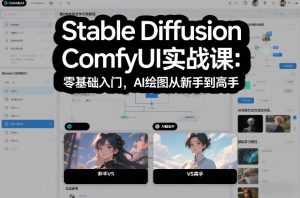 Stable Diffusion ComfyUI实战课:零基础入门,AI绘图从新手到高手-赚金金-技能学习分享
