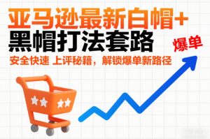 亚马逊最新白帽+黑帽打法套路，安全快速上评秘籍，解锁爆单新路径-赚金金-技能学习分享