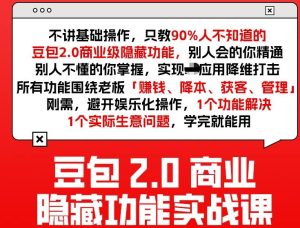 豆包2.0商业隐藏功能实战课2026，1个功能解决1个实际生意问题，学完就能用-赚金金-技能学习分享