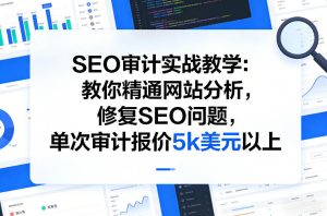 SEO审计实战教学:教你精通网站分析,修复SEO问题,单次审计报价5k美元以上-赚金金-技能学习分享