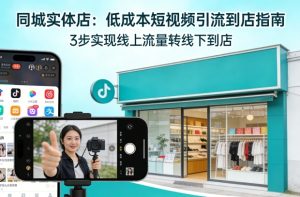 同城实体店，如何低成本把客户从短视频带到线下门店-赚金金-技能学习分享