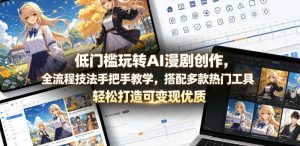 低门槛AI漫剧创作:手把手教你打造可变现作品-赚金金 - 零基础副业|AI变现|短视频运营实战干货