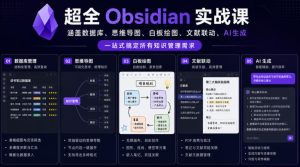 超全Obsidian实战课:一站式搞定知识管理-赚金金 - 零基础副业|AI变现|短视频运营实战干货